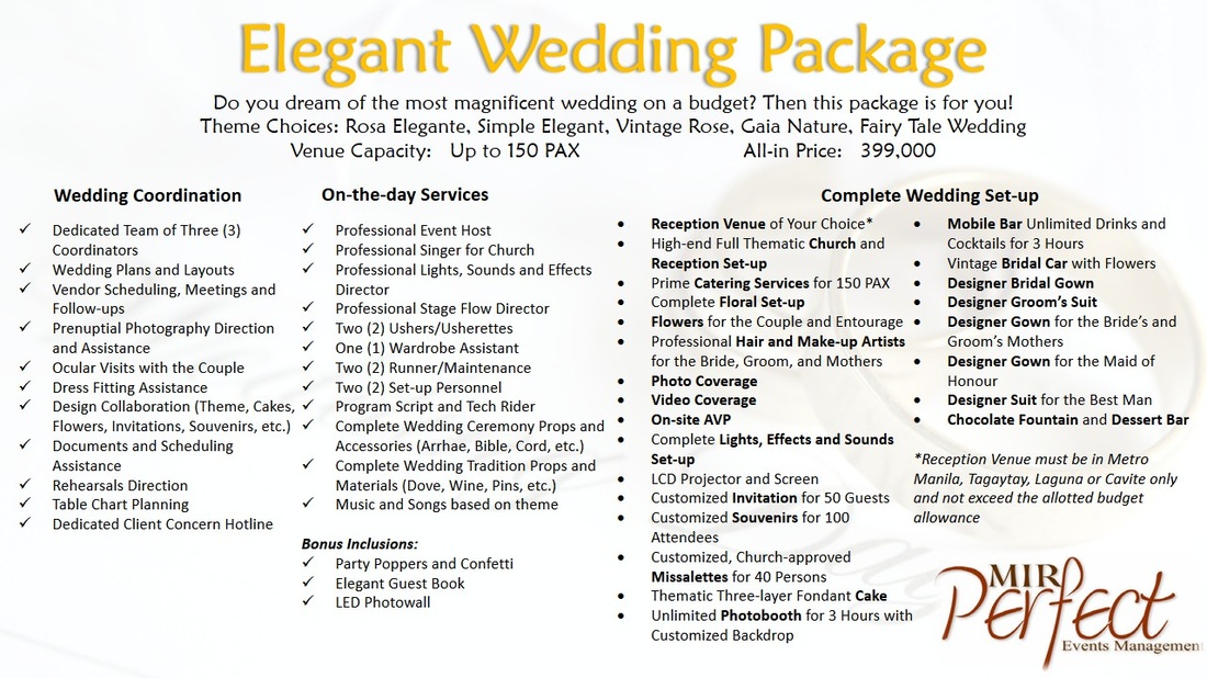 Complete Wedding Packages - MIR Perfect Events Management